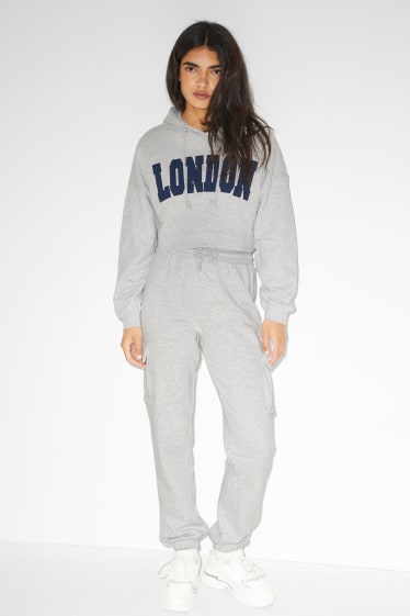 Damen - CLOCKHOUSE - Cargo-Jogginghose - hellgrau-melange