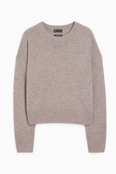 Damen - Kaschmir-Pullover - beige