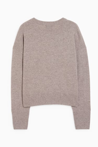 Damen - Kaschmir-Pullover - beige