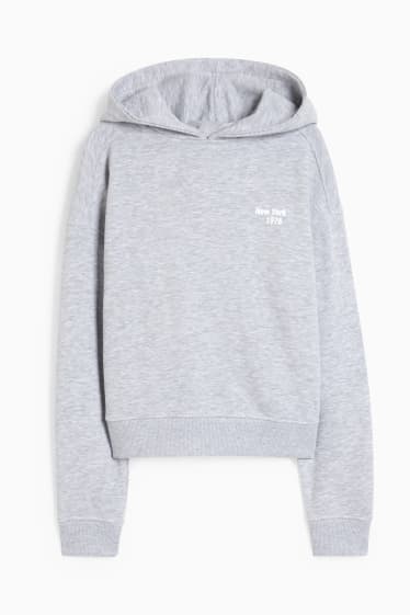 Bambine - Felpa con cappuccio - grigio chiaro melange