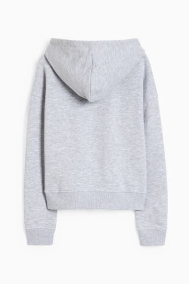 Bambine - Felpa con cappuccio - grigio chiaro melange