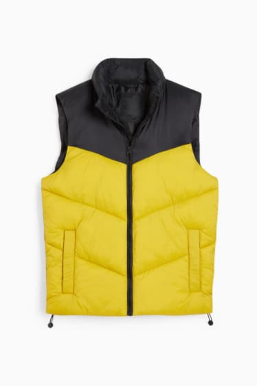 Men - Quilted gilet - yellow