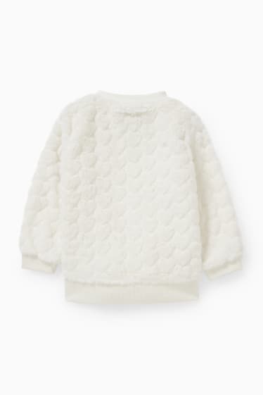 Kinder Mädchen - Kunstfell-Jacke - weiß