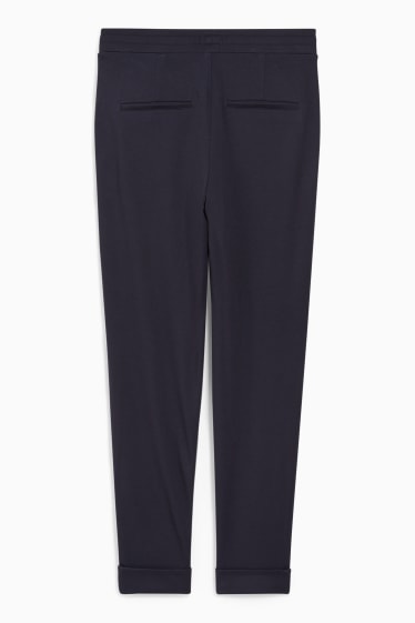 Mujer - Pantalón de tela - mid waist - tapered fit - azul oscuro