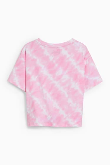 Kinder - Barbie - Kurzarmshirt mit Knotendetail - rosa