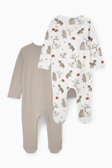 Babys - Multipack 2er - Baby-Schlafanzug - grau