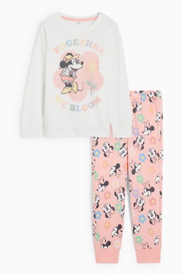 Bambine - Minnie - pigiama - 2 pezzi - bianco crema