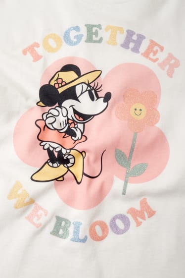 Kinderen - Minnie Mouse - pyjama - 2-delig - crème wit