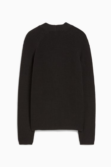 Damen - Basic-Strickjacke - schwarz