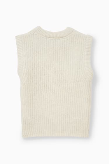 Bambini - Gilet in maglia - bianco