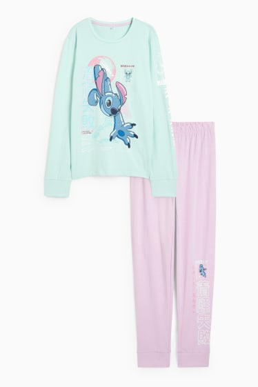 Niños: niñas - Lilo & Stitch - pijama - 2 piezas - verde menta