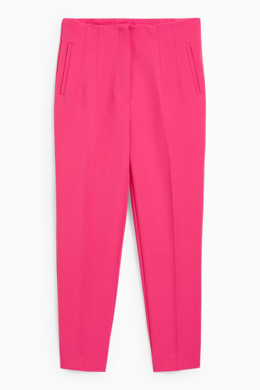 Damen - Stoffhose - High Waist - Regular Fit - pink