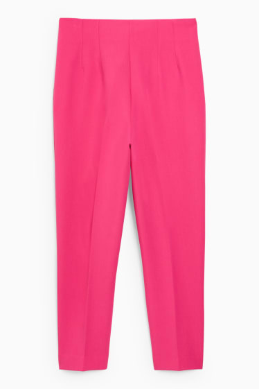 Damen - Stoffhose - High Waist - Regular Fit - pink