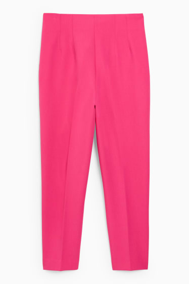 Femmes - Pantalon en toile - high waist - regular fit - rose