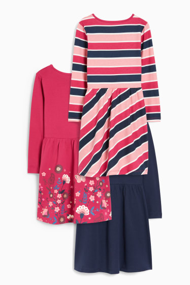 Kinder - Multipack 3er - Kleid - pink