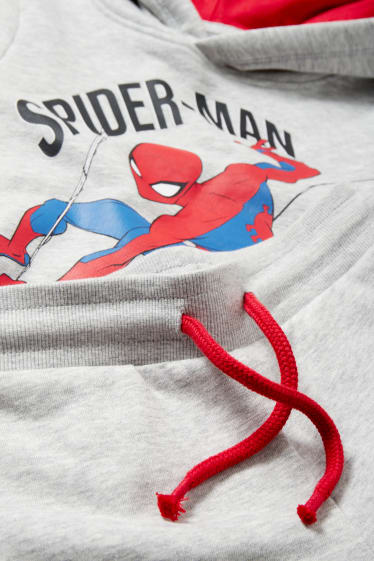 Kinder Jungen - Spider-Man - Set - Hoodie und Jogginghose - 2 teilig - hellgrau-melange