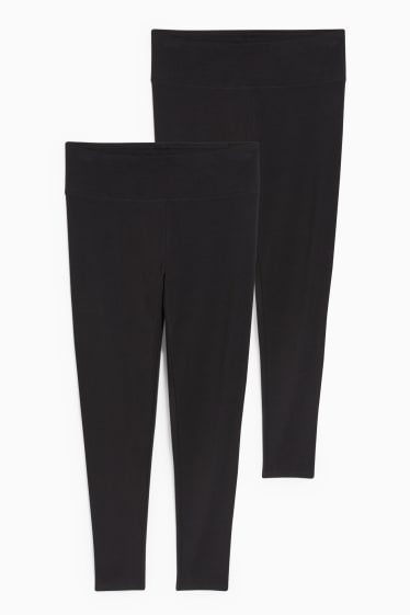 Dames - Set van 2 - legging - zwart