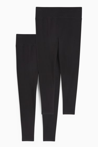 Dames - Set van 2 - legging - zwart