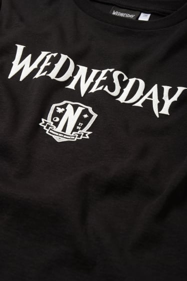 Kinder Mädchen - Wednesday - Kurzarmshirt - schwarz