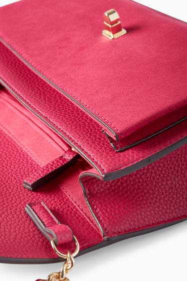 Women - Shoulder bag - faux leather - pink
