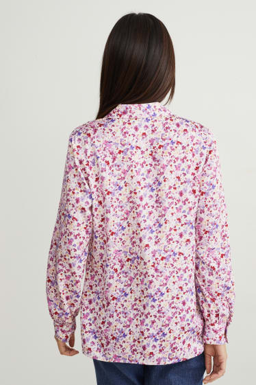 Femmes - Chemisier - à fleurs - violet clair