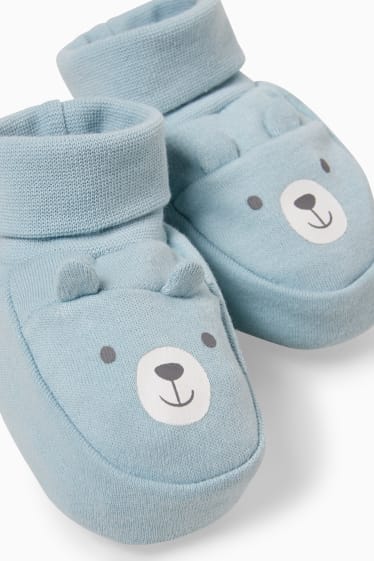 Babys - Baby-Krabbelschuhe - hellblau