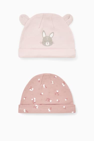 Bebés - Pack de 2 - gorros para bebé - rosa