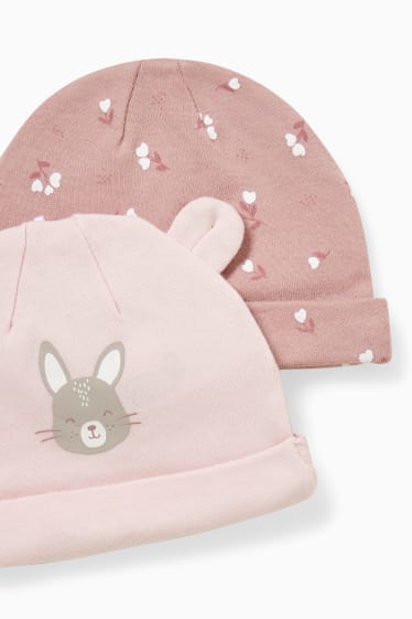 Bebés - Pack de 2 - gorros para bebé - rosa