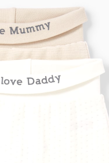 Unisex - Paquet de 2 - pantalons per a nounat - beix clar