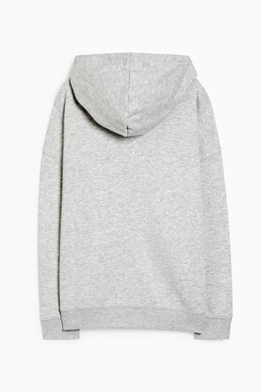 Teens & young adults - CLOCKHOUSE - zip-through sweatshirt with hood - light gray-melange