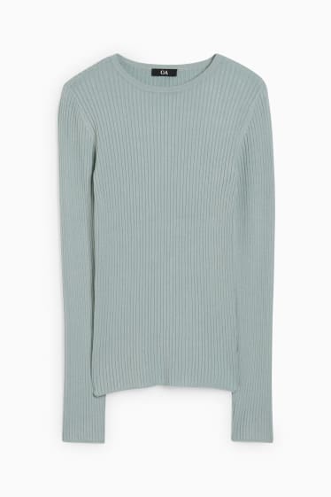 Damen - Basic-Pullover - mintgrün