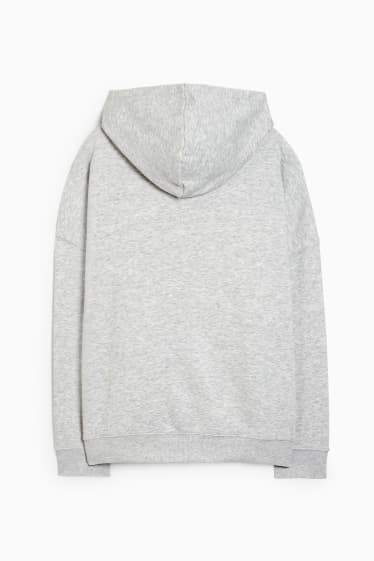 Dames - CLOCKHOUSE - sweatvest met capuchon - licht grijs-mix
