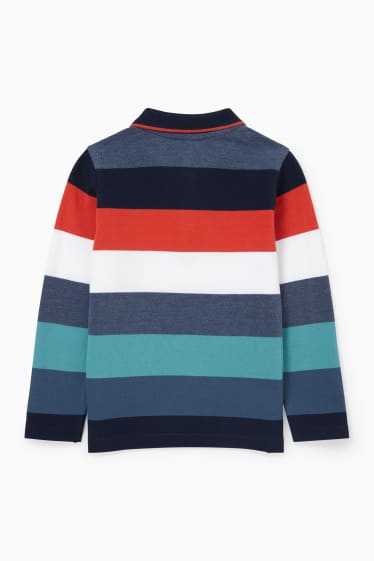 Children Boys - Polo shirt - striped - dark blue