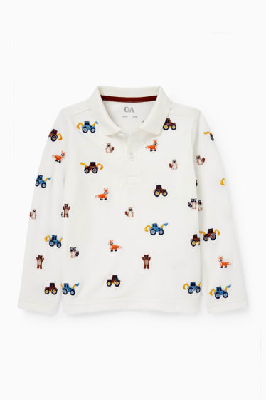 Kinder - Poloshirt - schneeweiß