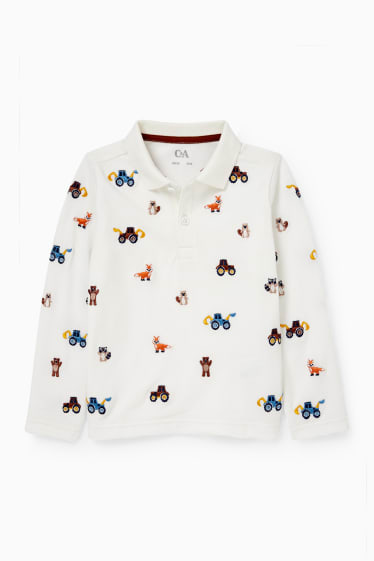 Kinderen: jongens - Poloshirt - zuiver wit