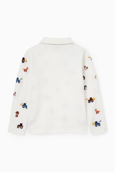 Kinderen: jongens - Poloshirt - zuiver wit
