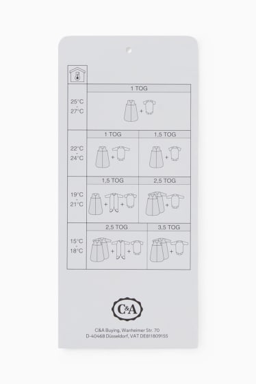 Unisex - Śpiworek niemowlęcy - 18-36 miesięcy - kremowobiały