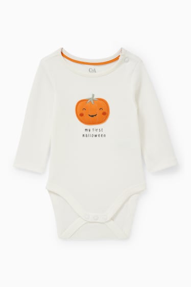 Babys - Halloween - babyoutfit - 3-delig - wit