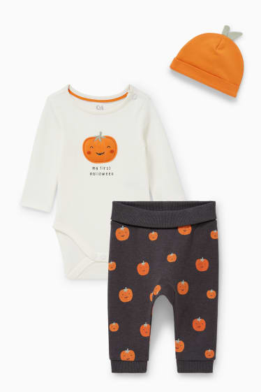 Babys - Halloween - babyoutfit - 3-delig - wit