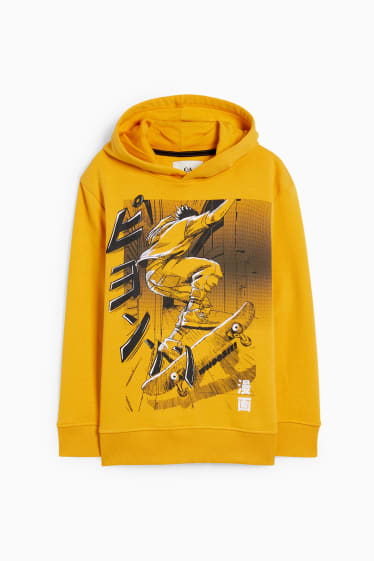Enfants garçons - Sweat à capuche - jaune