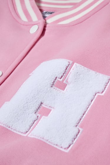 Enfants filles - Hatsune Miku - veste style universitaire - rose