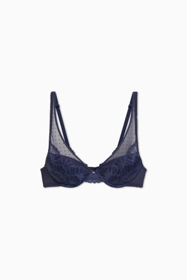 Femmes - Soutien-gorge avec armatures - DEMI - ampliforme - bleu foncé