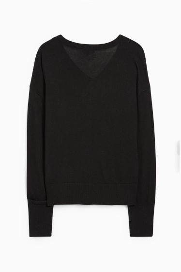 Donna - Maglione lavorato a maglia fine - nero