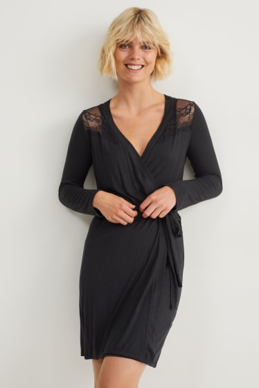 Women - Dressing gown - black
