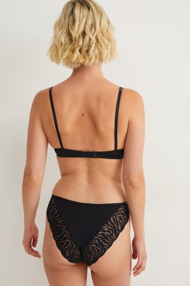 Femmes - Soutien-gorge à armature - DEMI - ampliforme - noir