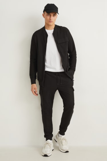 Herren - Cargo-Jogginghose - schwarz
