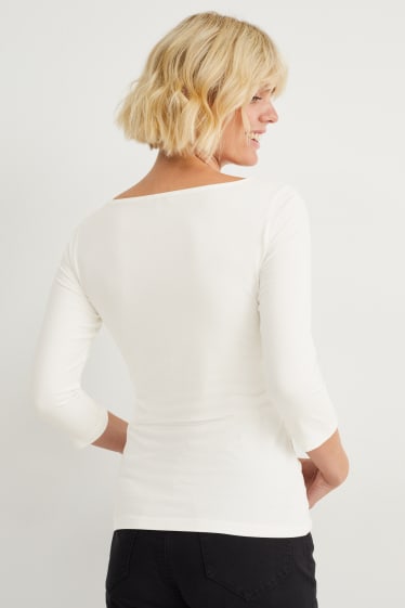 Women - Long sleeve top - cremewhite