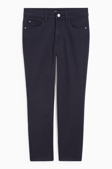 Damen - Stoffhose - High Waist - Slim Fit - LYCRA® - dunkelblau