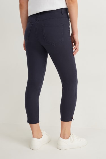 Dames - Pantalon - high waist - slim fit - LYCRA® - donkerblauw