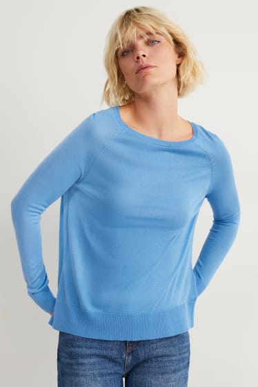 Femmes - Pullover basique - bleu clair